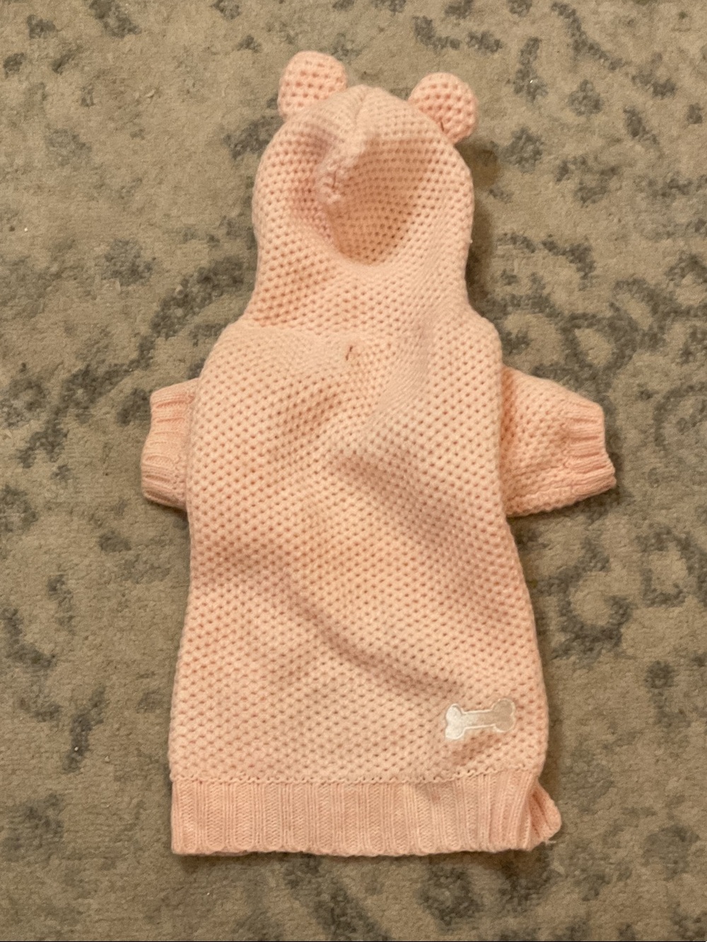 Pastel pink dog bear hoodie
